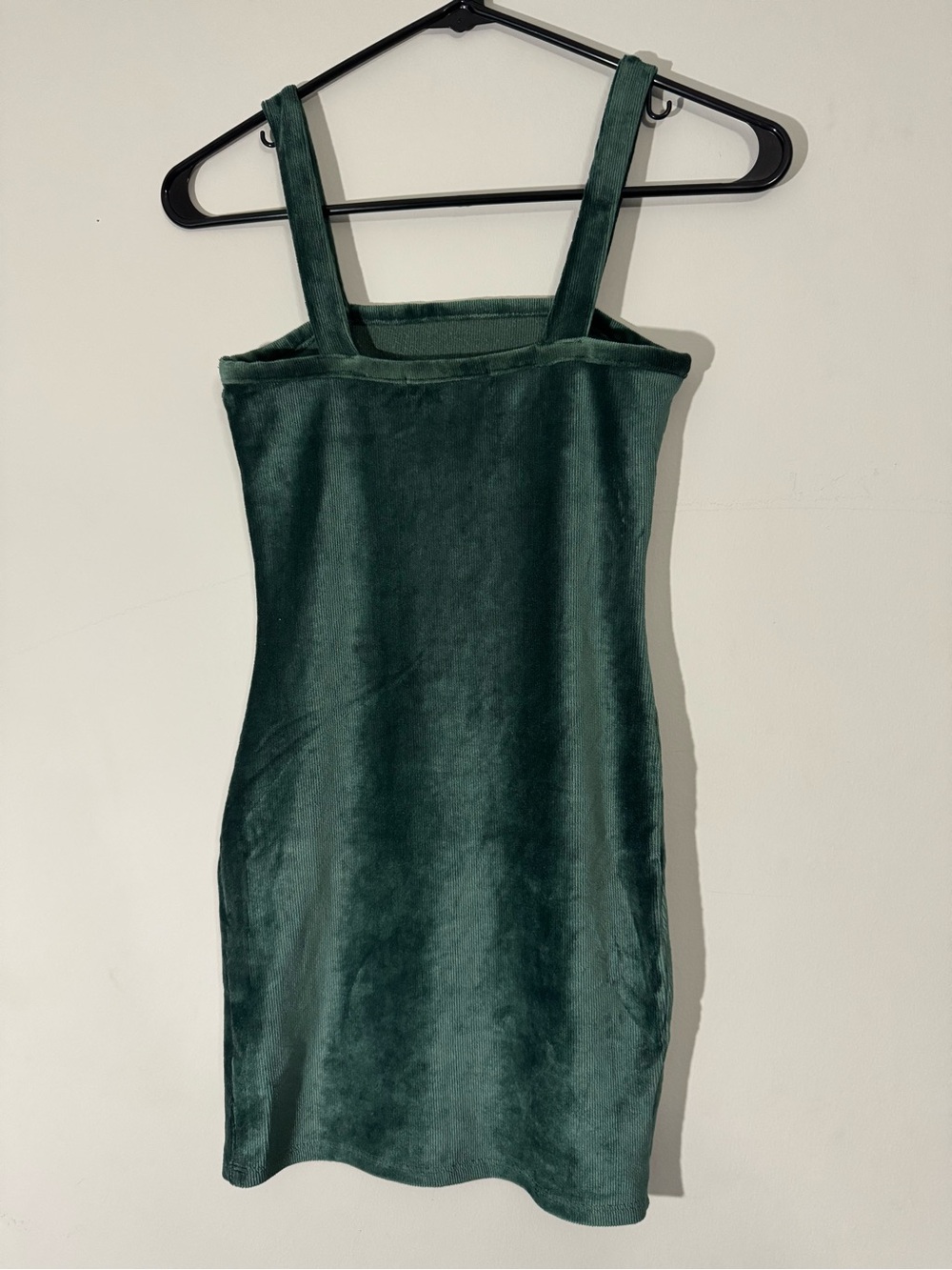 Girls Dark Green Velvet Pinafore Dress